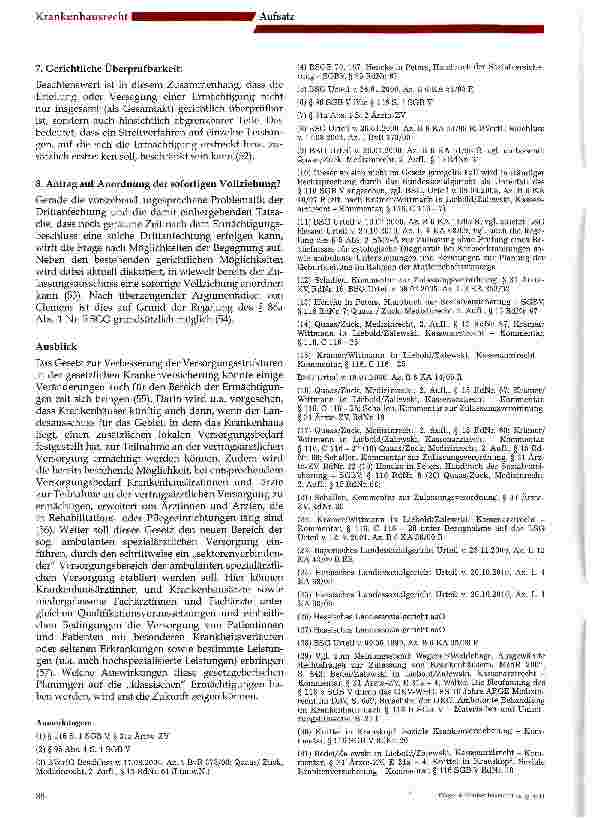 Vorschauseite 4: Die Ermächtigung von Krankenhausärzten -Praxishinweise und aktuelle Tendenzen