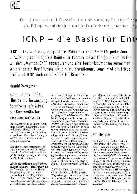 Vorschauseite 1: ICNP - die Bais für Entwicklung