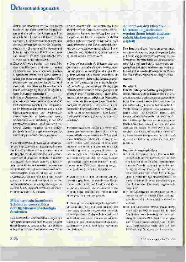 Vorschauseite 2: Differentialdiagnostische Interpretation klinischer Untersuchungsbefunde aus der Sicht eines Brüggertherapeuten