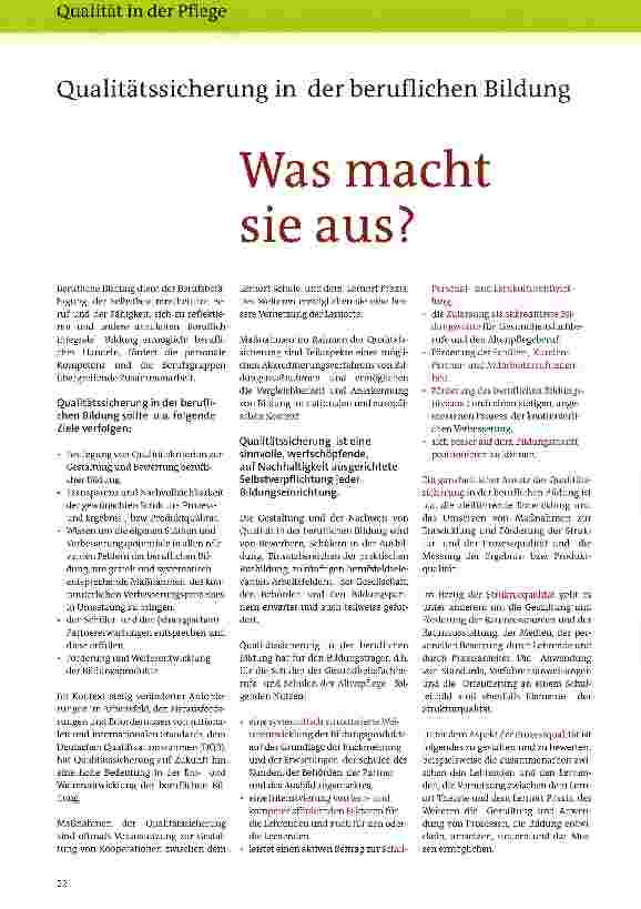 Vorschauseite 1: Was macht sie aus?