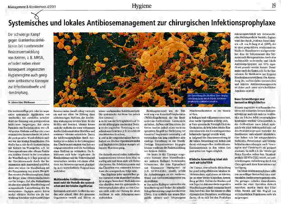Vorschauseite 1: Systemisches und lokales Antibiosemanagement zur chirurgischen Infektionsprophylaxe