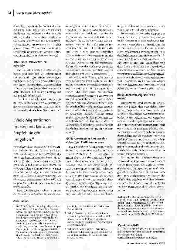 Vorschauseite 3: Migrantinnen als AkteurinnenEine ressourcenorientierte Perspektive auf Schwangerschaft und Geburt in der Migration -Teih
