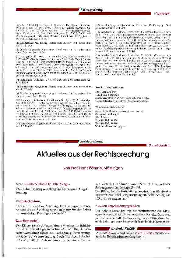 Vorschauseite 6: 14-tägige Kündigungsfrist für den Kunden im Pflegevertrag ist unangemessen undunwirksam
