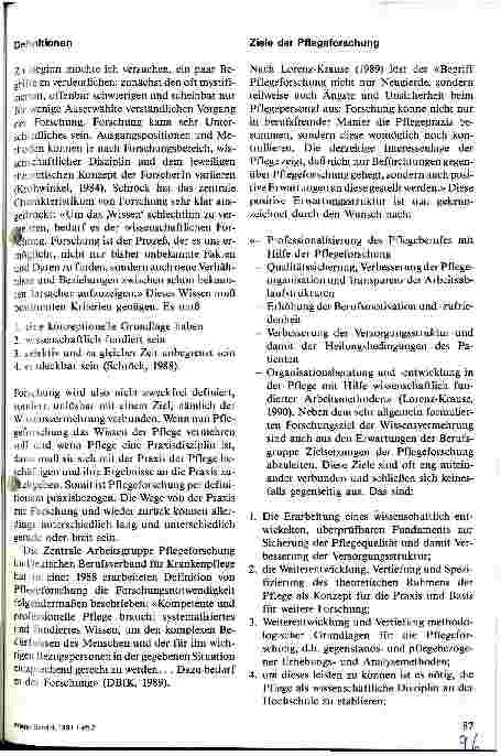 Vorschauseite 2: Zur Konzeption praxisbezogener Pflegeforschung