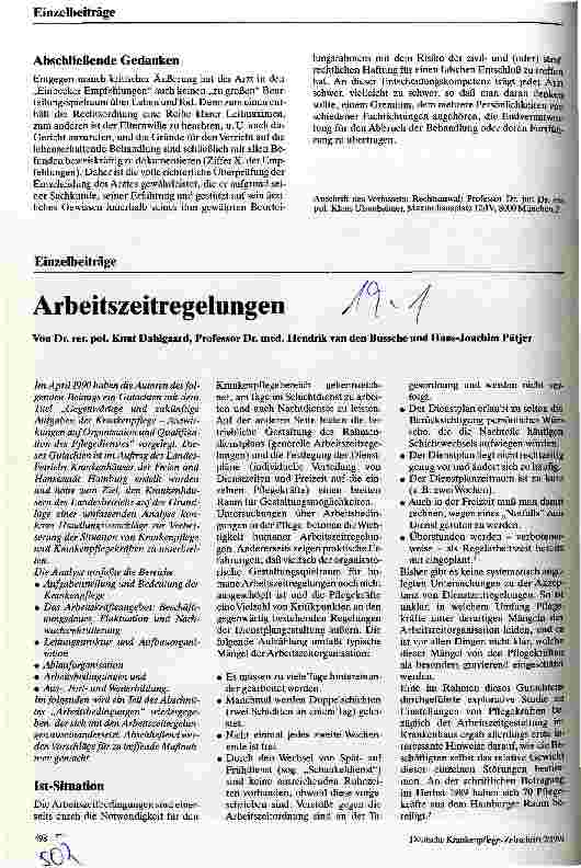 Vorschauseite 1: Arbeitszeitregelungen