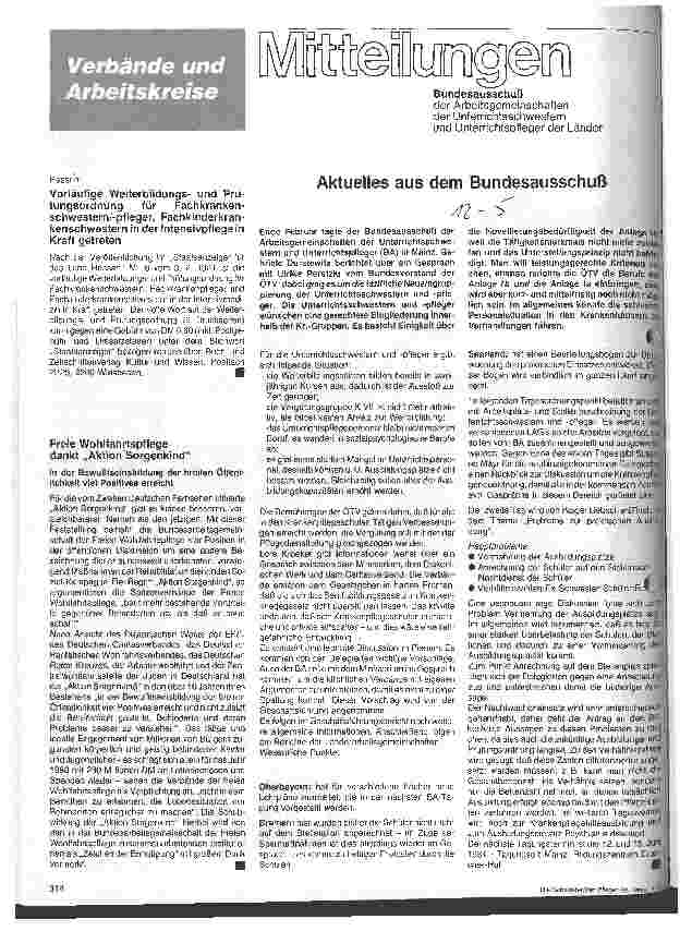 Vorschauseite 1: Aktuelles aus dem Bundesausschuß