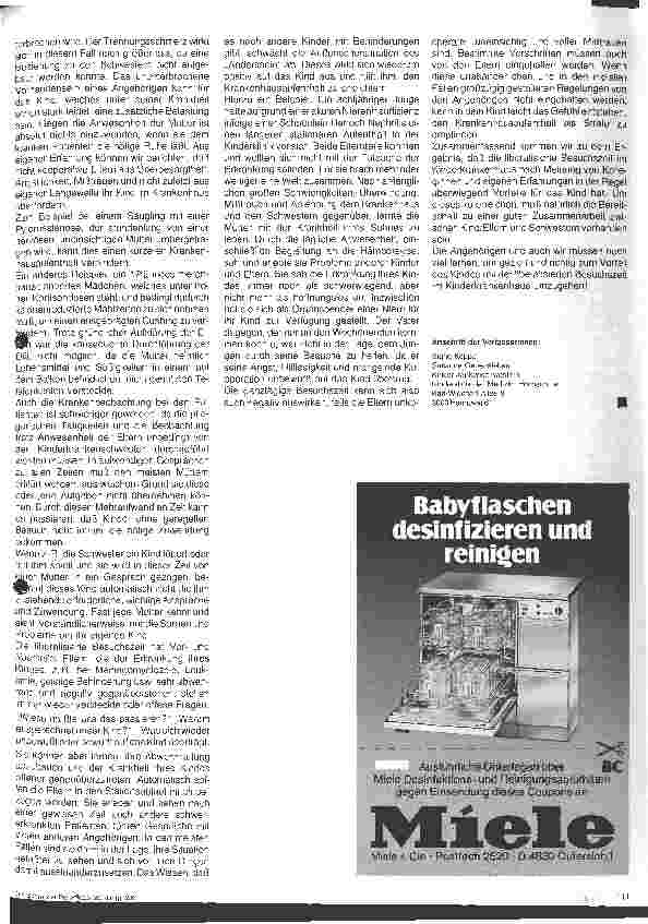 Vorschauseite 2: Vorund Nachteile der liberalisierten Besuchszeit im Kinderkrankenhaus