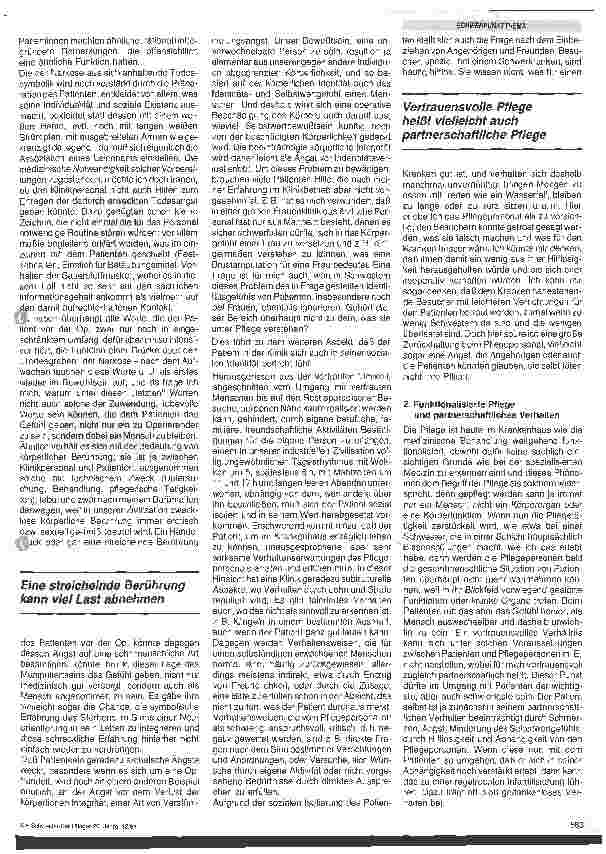 Vorschauseite 2: Plege in der Krise? Aus der Sicht einer Patientin
