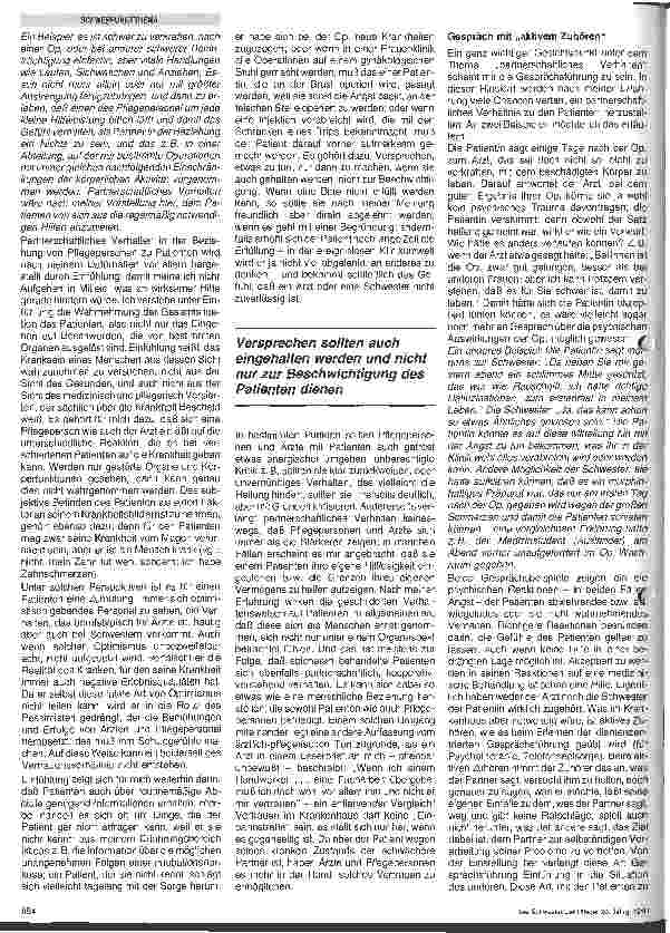 Vorschauseite 3: Plege in der Krise? Aus der Sicht einer Patientin