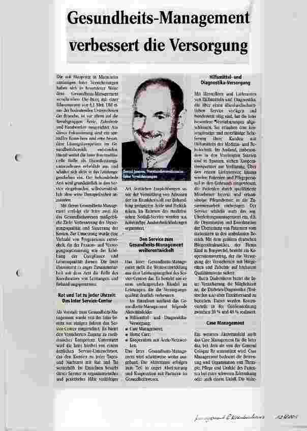Vorschauseite 1: Gesundheits-Management verbessert die Versorgung