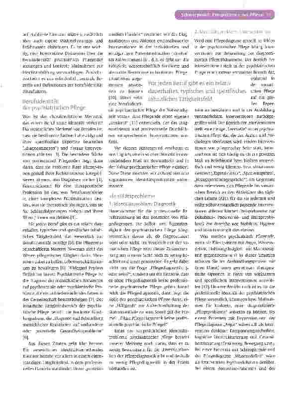 Vorschauseite 2: PROFESSIONELL PFLEGENWohin? Und warum? Eine kritische Reflexion zur fehlenden Identität der psychiatrischen Pflege