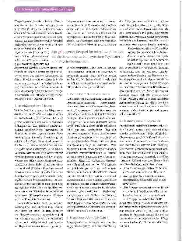 Vorschauseite 3: PROFESSIONELL PFLEGENWohin? Und warum? Eine kritische Reflexion zur fehlenden Identität der psychiatrischen Pflege
