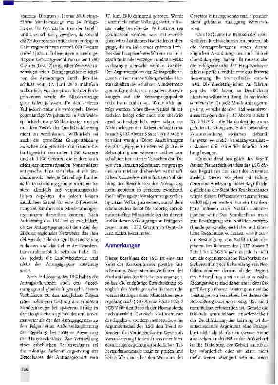 Vorschauseite 3: Mindestmengen bei der Versorgung von Frühgeborenen