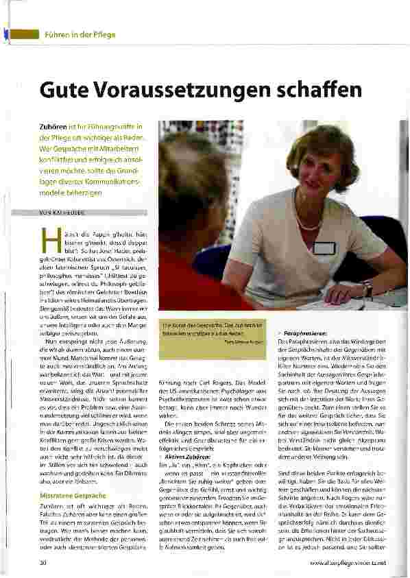 Vorschauseite 1: Gute Voraussetzungen schaffen