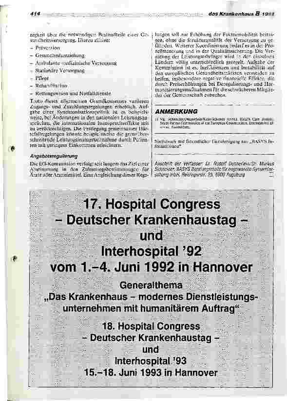 Vorschauseite 4: Synchronisation der europäischen Gesundheitssysteme