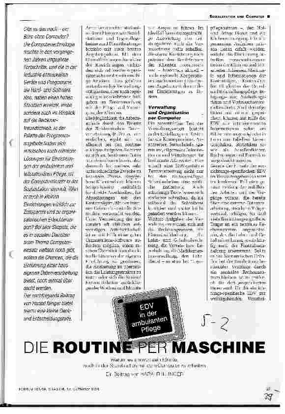 Vorschauseite 1: Die Routine per Maschine