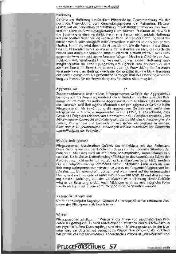 Vorschauseite 5: Psychiatrische Patienten im Akutspital Aus der Sicht der Pflegenden