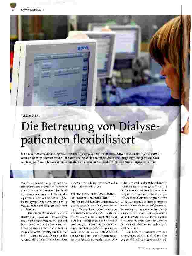 Vorschauseite 1: Die Betreuung von Dialyse patienten flexibilisiert