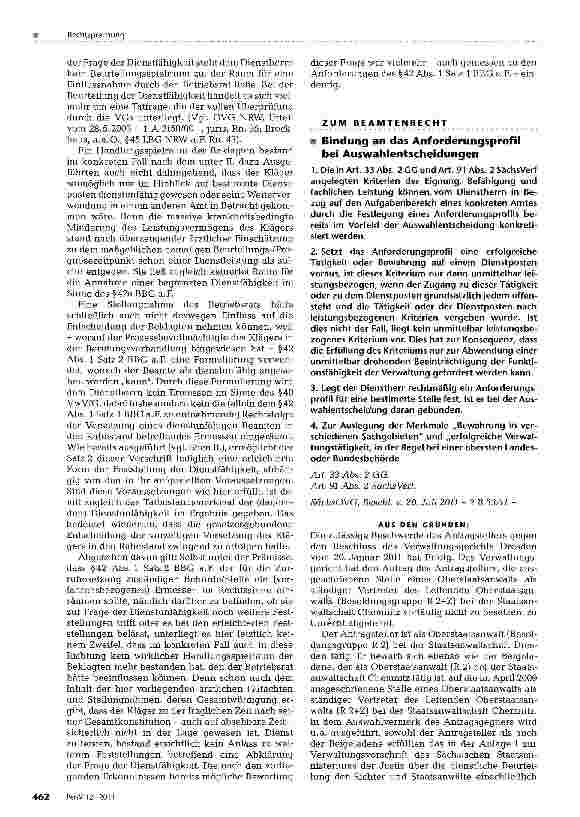 Vorschauseite 1: Bindung an das Anforderungsprofil bei Auswahlentscheidungen