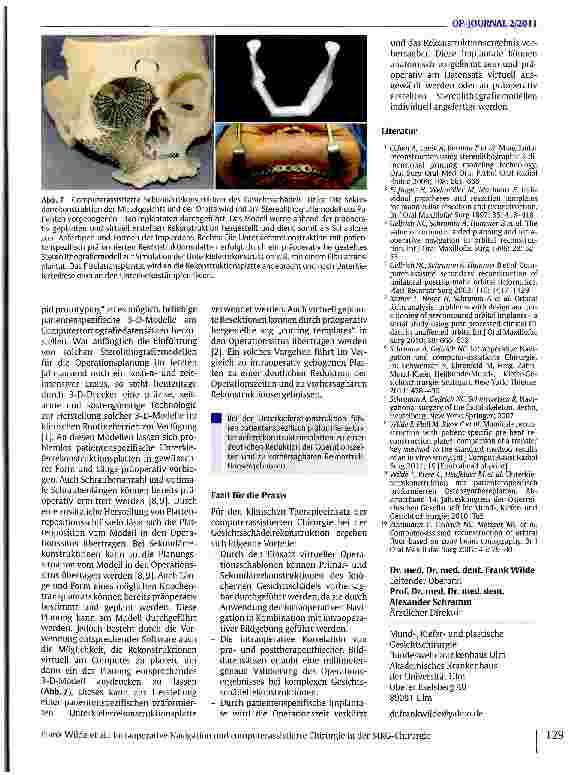 Vorschauseite 6: Intraoperative Navigation und computerassistierte Chirurgie in der MKG-Chirurgie