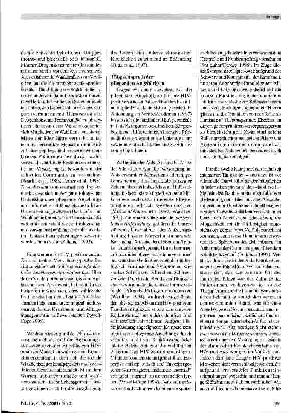 Vorschauseite 3: Normalisierung von Aids aus Sicht der Angehörigen - von der akuten Krise zur Dauerkrise