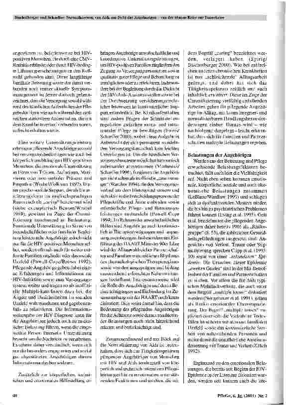 Vorschauseite 4: Normalisierung von Aids aus Sicht der Angehörigen - von der akuten Krise zur Dauerkrise