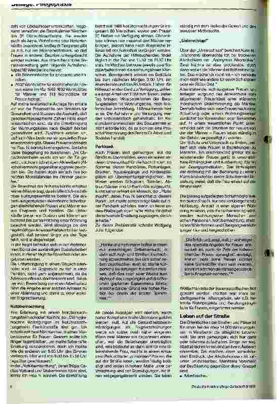 Vorschauseite 5: Wohnungslosigkeit alleinstehender Frauen Am Beispiel von Karin N. aus Berlin (West)