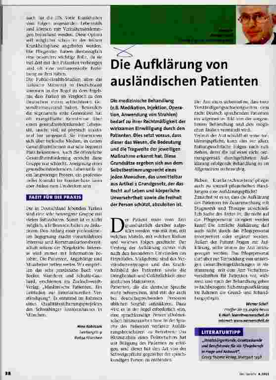 Vorschauseite 3: Tarzan-Deutsch reicht nicht aus Türkische Patienten auf der ITS
