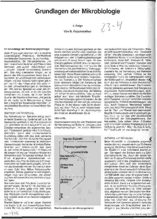Vorschauseite 1: Grundlagen der Mikrobiologie