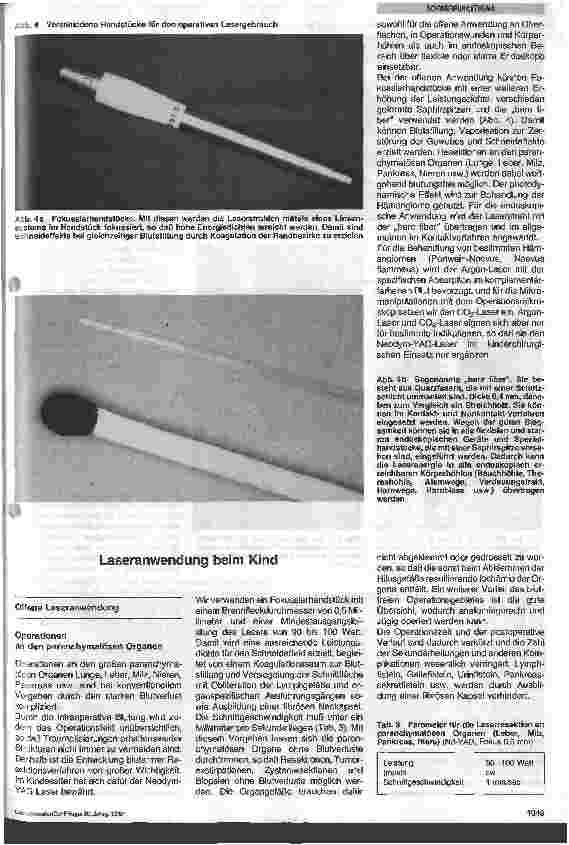 Vorschauseite 3: Laser in der Kinderchirurgie