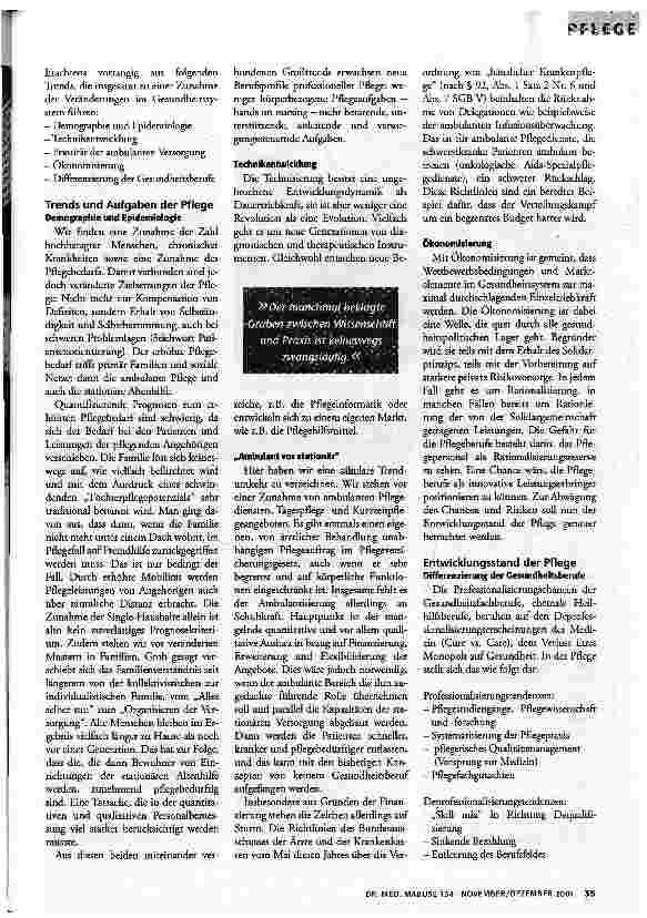 Vorschauseite 2: Professionalisierung der Pflege Bloße Statusaufwertung oder bessere Betreuung Pflegebedürftiger?