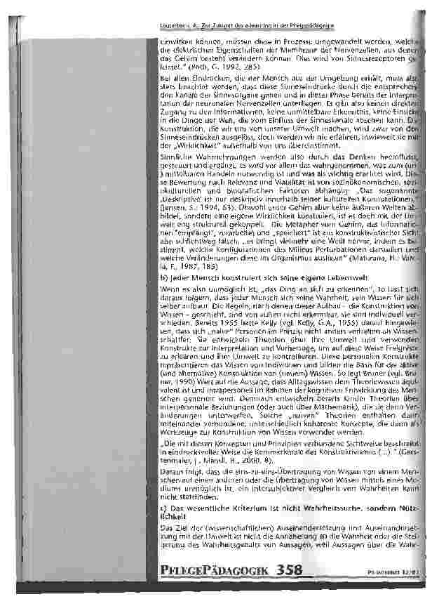 Vorschauseite 3: Zur Zukunft des e-learning in der Pflegepädagogik Abschlussbericht des Projektes Lernwelten 2001
