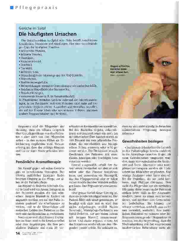 Vorschauseite 3: Gerüche in der PflegeHilfe aus der Pflanzenküche