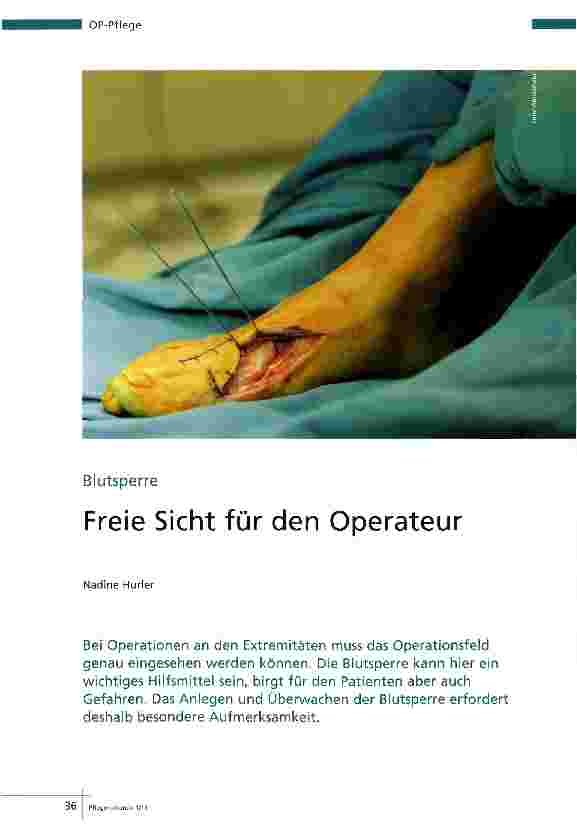 Vorschauseite 1: BlutsperreFreie Sicht für den Operateur