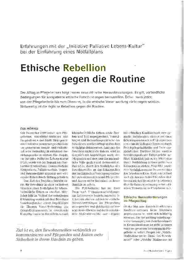 Vorschauseite 1: Ethische Rebellion gegen die Routine