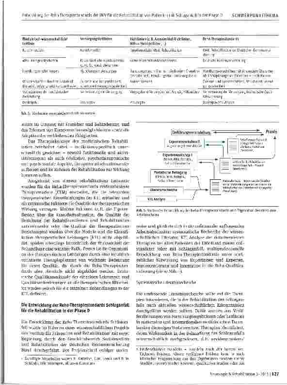 Vorschauseite 3: Entwicklung der Reha-Therapiestandards der Deutschen Rentenversicherung für die Rehabilitation von Patienten mit Schlaganfall in der Phase D