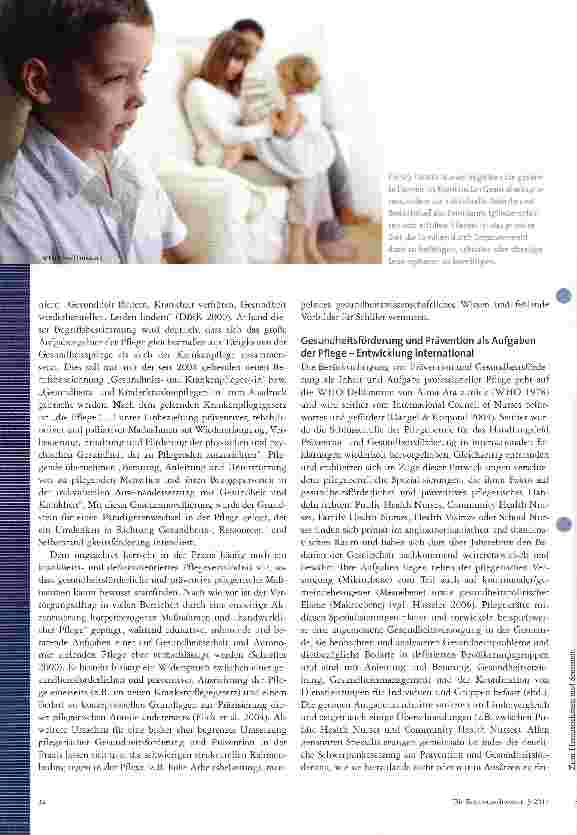Vorschauseite 2: Neue Handlungsfelder in der Pflege