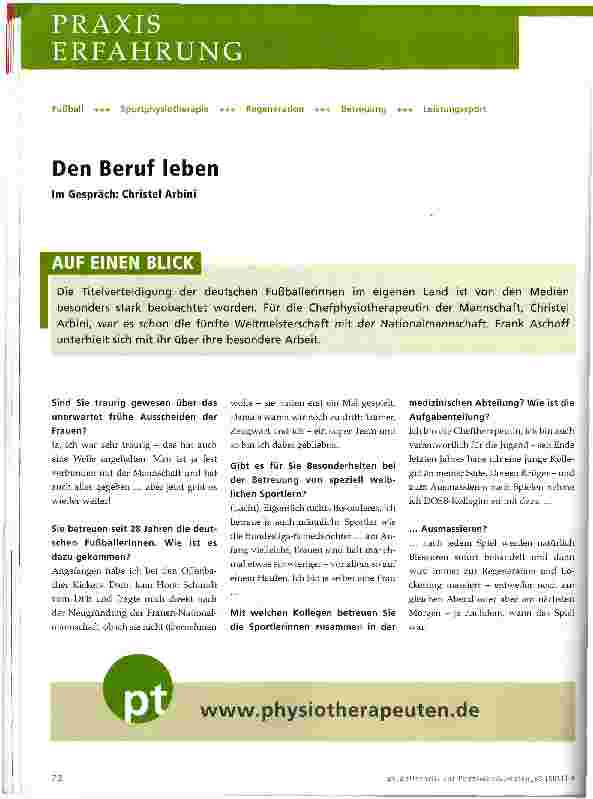 Vorschauseite 1: Den Beruf leben