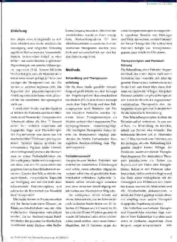 Vorschauseite 2: Chronobiologische Frührehabilitation nach Schlaganfällen