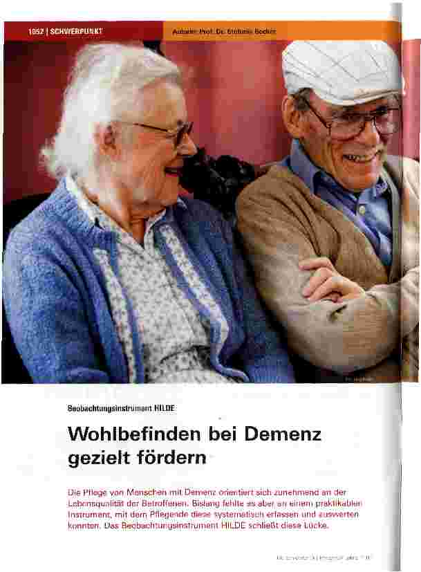 Vorschauseite 1: Wohlbefinden bei Demenz gezielt fördern