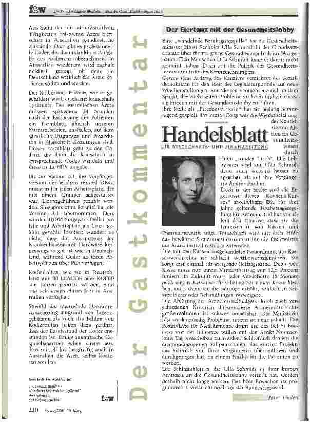 Vorschauseite 2: Die Krankenhäuser überleben, aber die Geschäftsführungen nicht