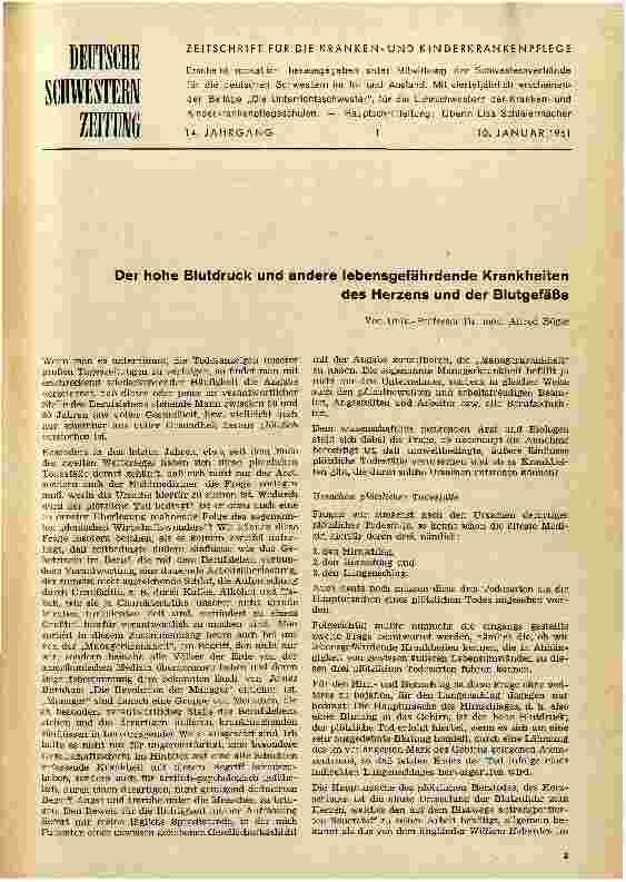 Vorschauseite 1: Der hohe Blutdruck und andere lebensgefährdende Krankheiten des Herzens und der Blutgefäße
