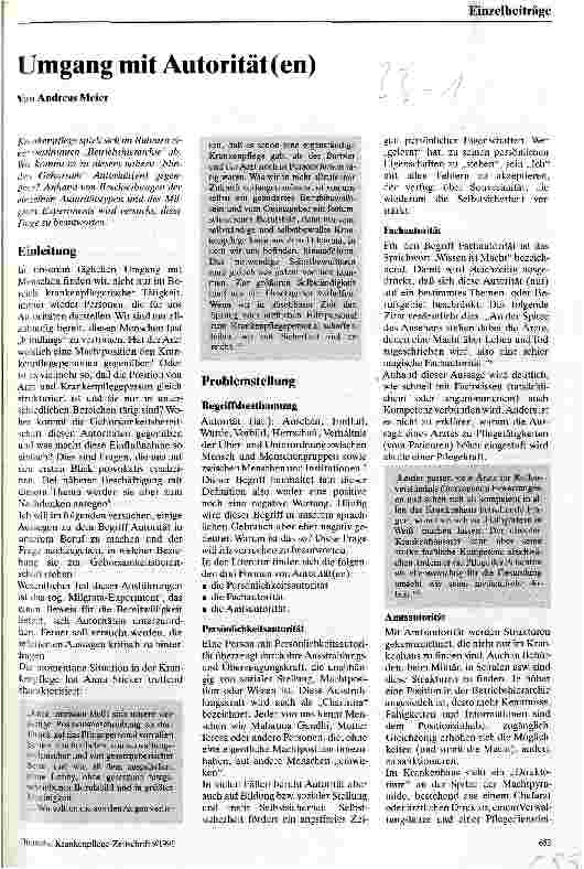 Vorschauseite 1: Umgang mit Autorität(en)
