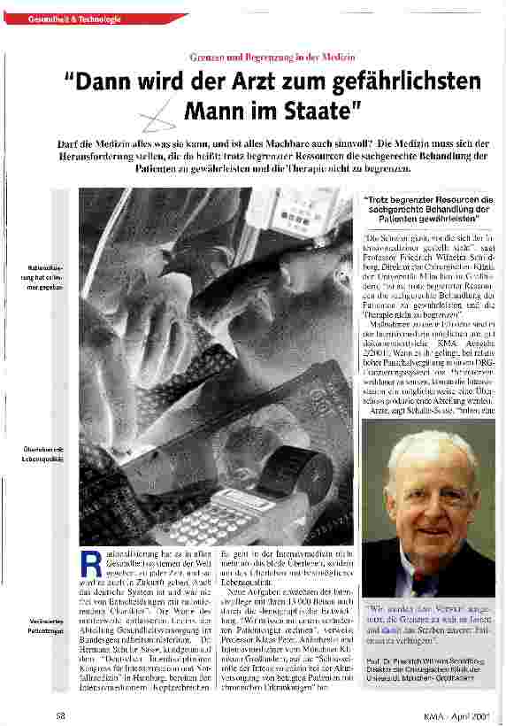 Vorschauseite 1: Dann wird der Arzt zum gefährlichsten Mann im Staate