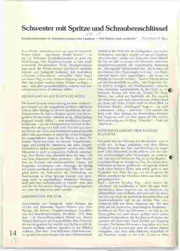 Vorschauseite 1: Schwester mit Spritze und Schraubenschlüssel