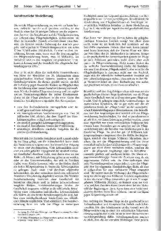Vorschauseite 2: Sozialpolitik und Pflegequalität - Teil 1 Zur Bedeutung der Pflegeversicherung für eine gute Pflege