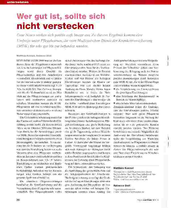 Vorschauseite 1: Wer gut ist, sollte sich nicht verstecken