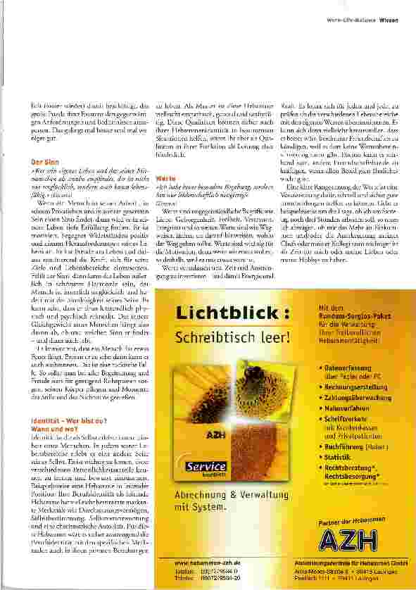 Vorschauseite 2: Wissen Work-Life-Balance»Was macht mich wirklich dankbar? «