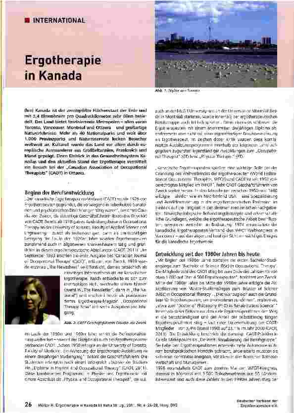 Vorschauseite 1: Ergotherapie in Kanada