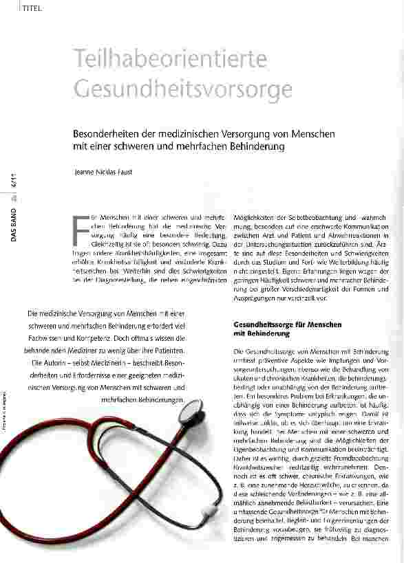 Vorschauseite 1: Gesundheitsvorsorge